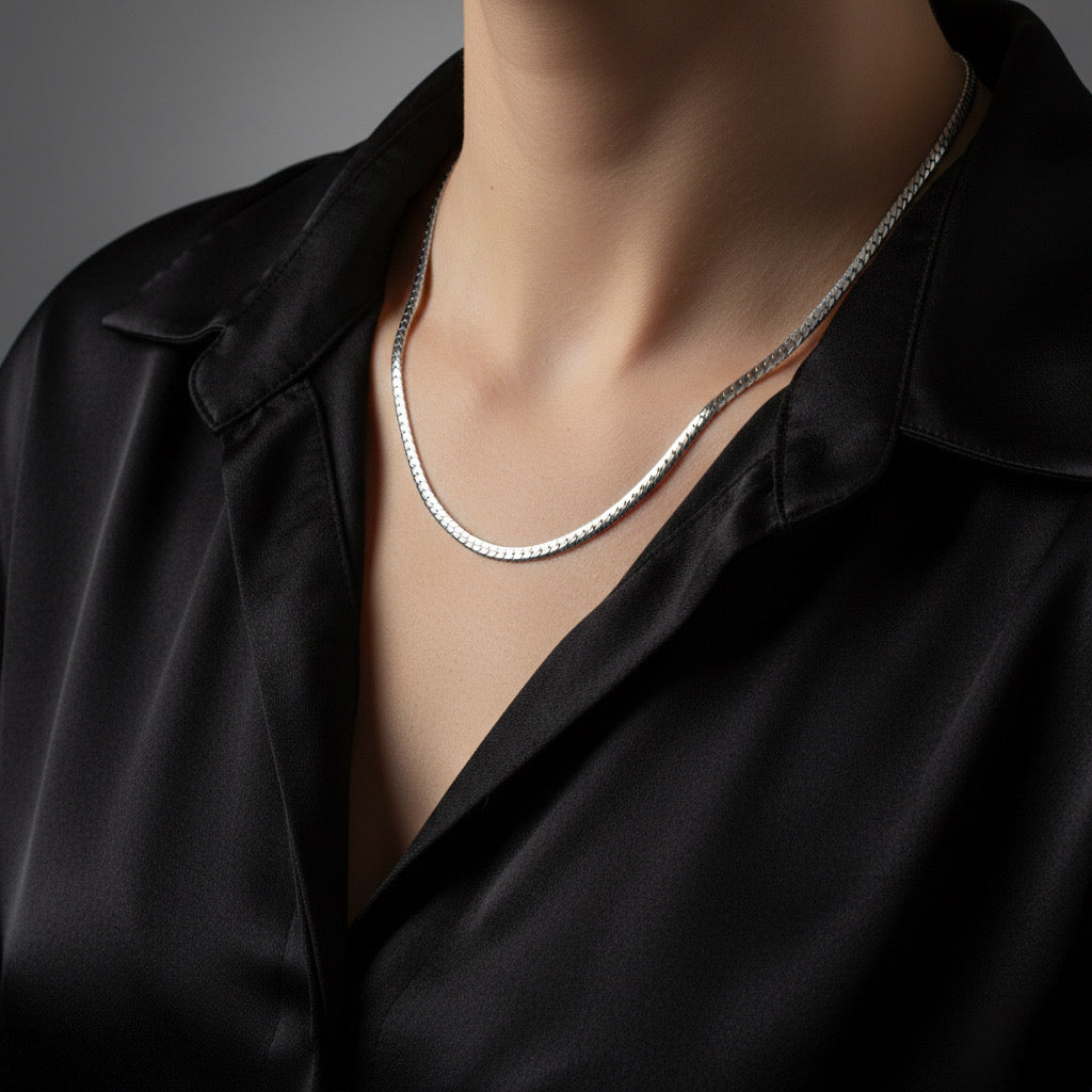 Frost Grey Thin Chain for Men