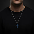 Azure Blue Cross Pendant (without chain)
