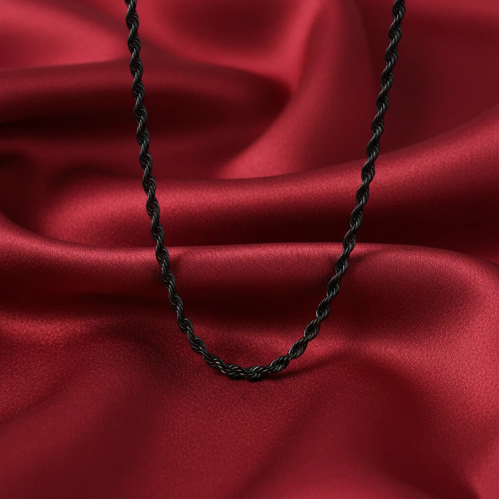 Onxy Black Rope Style Chain