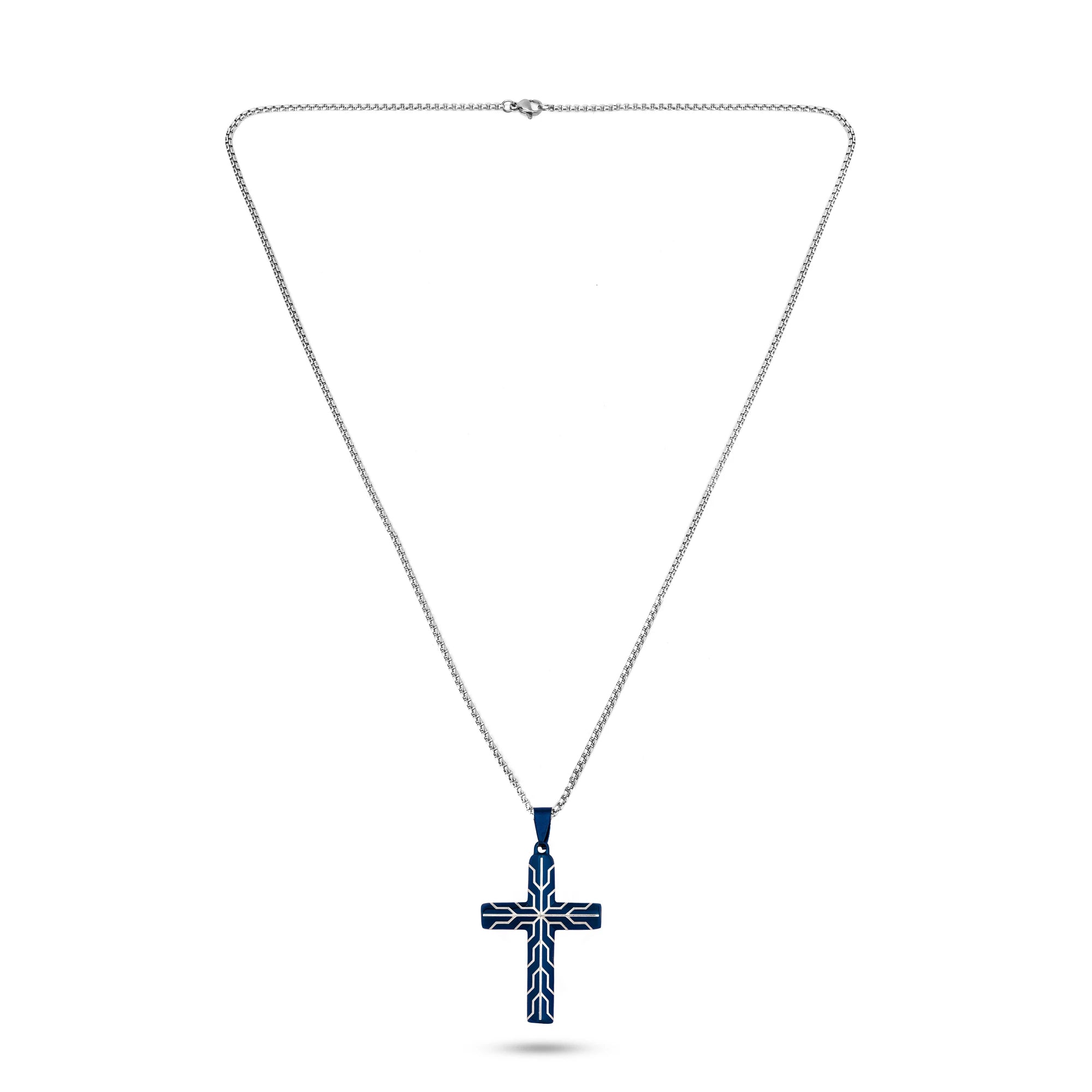 Azure Blue Cross Pendant (without chain)